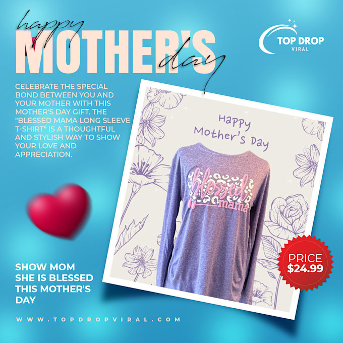 Show Mom She is Blessed This Mother's Day - Top Drop Viral