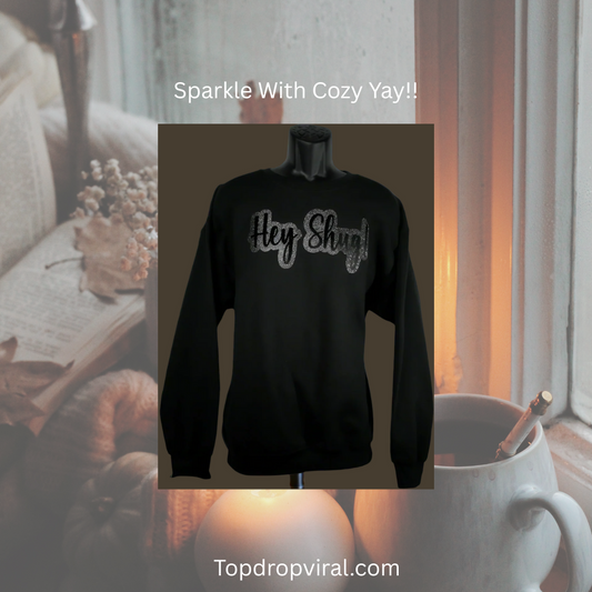 Elegant Black on Black Bling Show Your Southern Style and Charm with Hey Shug! - Top Drop Viral