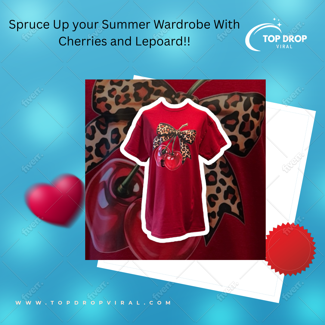 The Epitome of Summer! The Cutest Cherry T-Shirt With Flare - Top Drop Viral