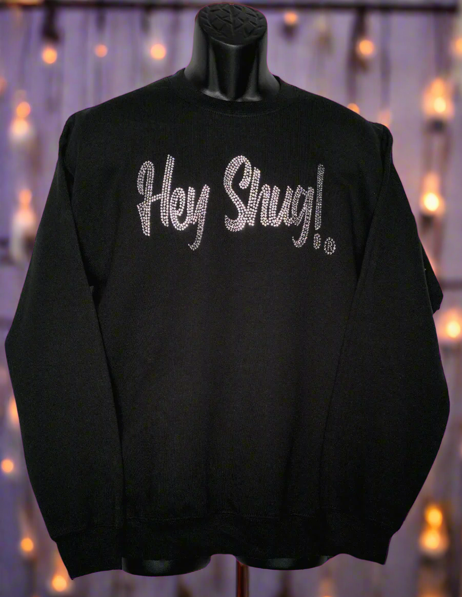 Showstopper Rhinestones for a Grand Entrance! Show Your Southern Attitude with Hey Shug! (R) Unisex Crew Neck Sweatshirt - Top Drop Viral
