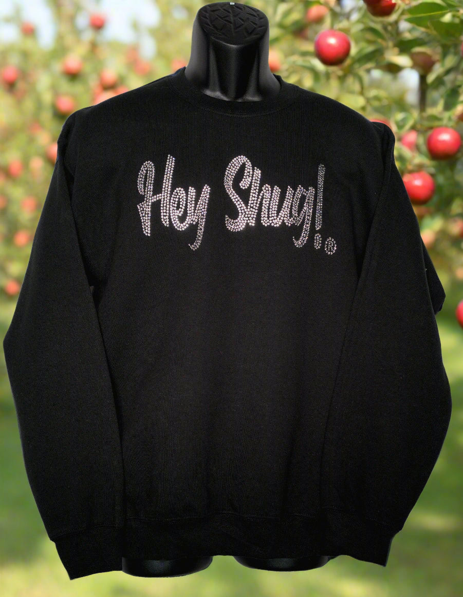 Showstopper Rhinestones for a Grand Entrance! Show Your Southern Attitude with Hey Shug! (R) Unisex Crew Neck Sweatshirt - Top Drop Viral